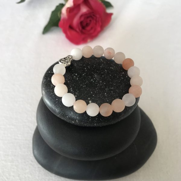 Edelsteen armband Aventurijn pink 8mm