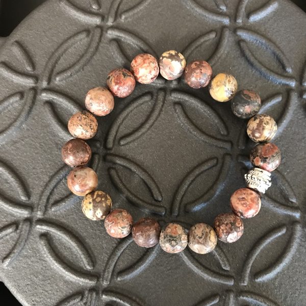 Edelsteen armband Leopard Skin Jaspis 8mm