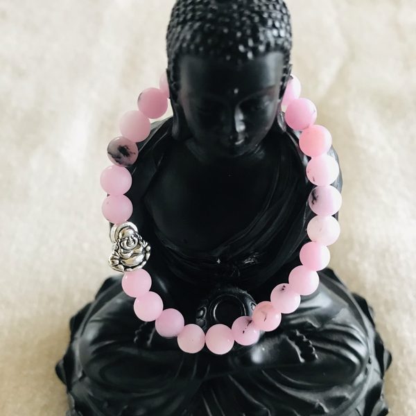 Edelsteen armband Rose sesam jaspis 6mm